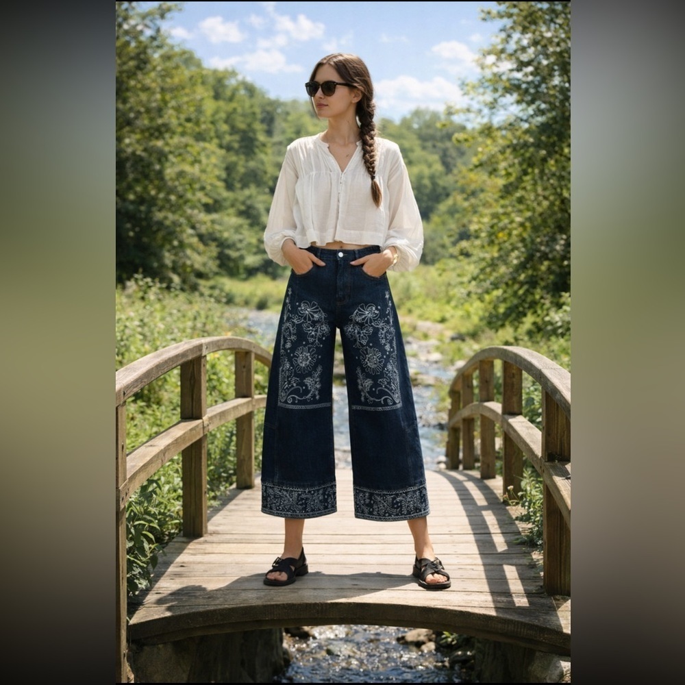 🎉LAST ONE🎉Anthropologie NWOT The Kenna Mid-Rise Heritage Barrel Jeans size 26.